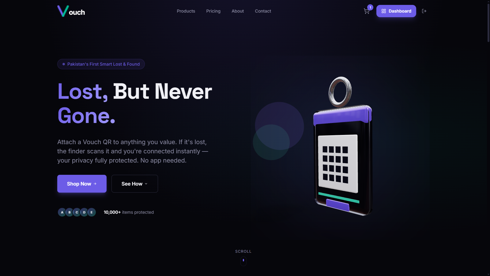 Vouch Keychain — Product Landing